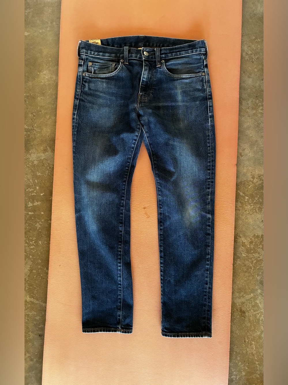 J. Crew Men's (style 484) Slim Straight Dark Blue Jeans Kurabo Japanese denim 30